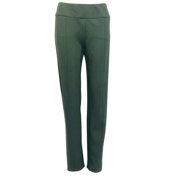 NWT New Directions Ponte Pull On Green Slim Leg Stretch Pants Stylish Versatile - Picture 8 of 16